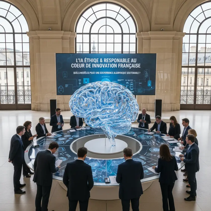 Graphique montrant la croissance de l'investissement dans l'IA éthique en France 2024-2025