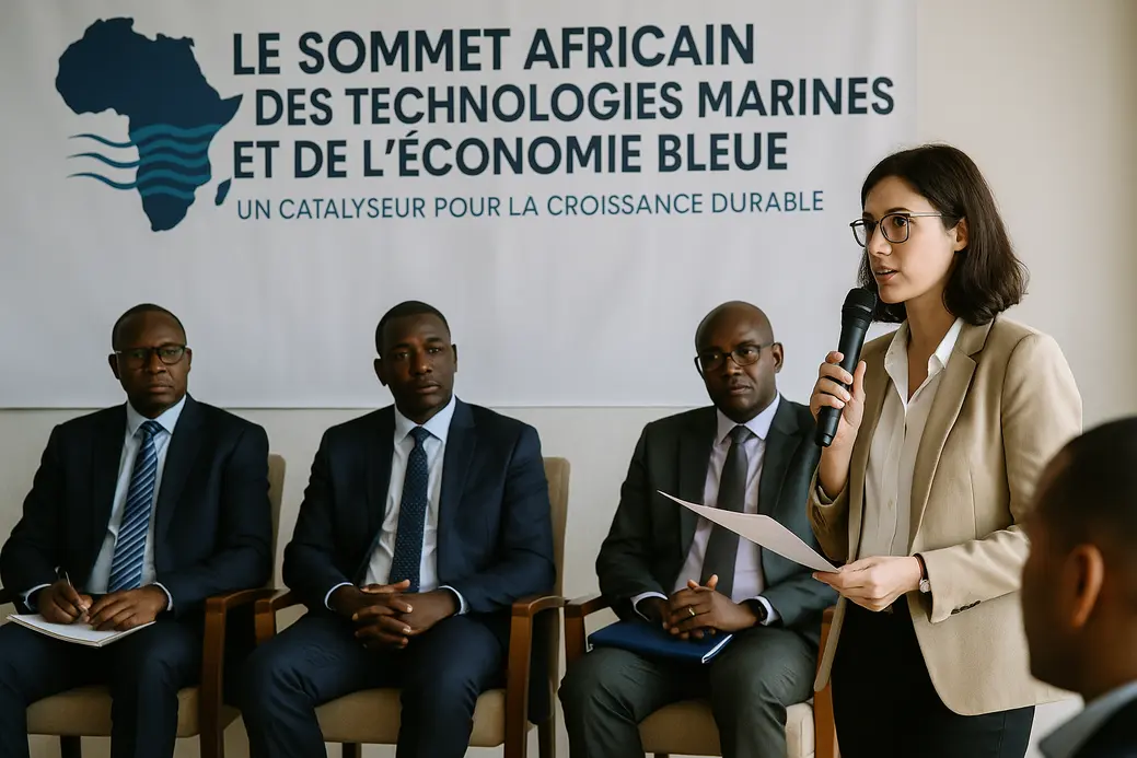 Cas d'étude sur l'économie bleue africaine avec technologies marines, ports intelligents et innovation durable