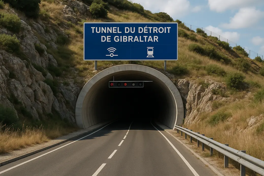 Tunnel du Détroit de Gibraltar reliant l’Europe et l’Afrique pour la logistique et la connectivité numérique